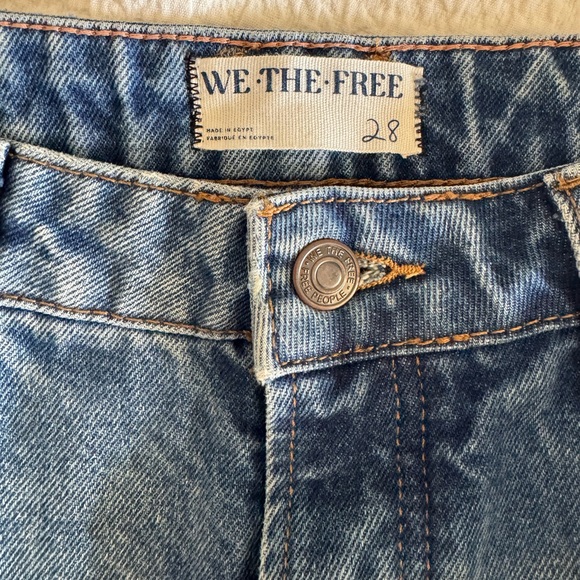 We The Free Blue Flare Wide Leg Jeans - Picture 2 of 5